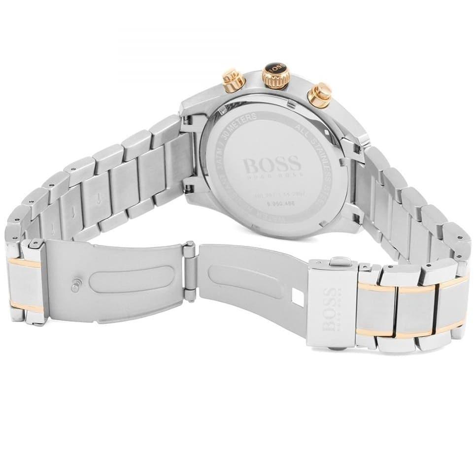 Hugo Boss Grand Prix Black Dial Two Tone Steel Strap Watch for Men - 1513473 Buy Now By Hugo Boss