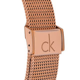 Calvin Klein Minimal Black Dial Rose Gold Mesh Bracelet Watch for Men - K3M21621 Buy Now By Calvin Klein