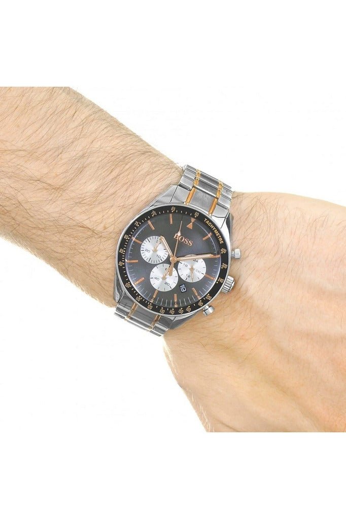 Hugo Boss Trophy Chronograph Grey Dial Silver Steel Strap Watch for Men - 1513634 Buy Now By Hugo Boss