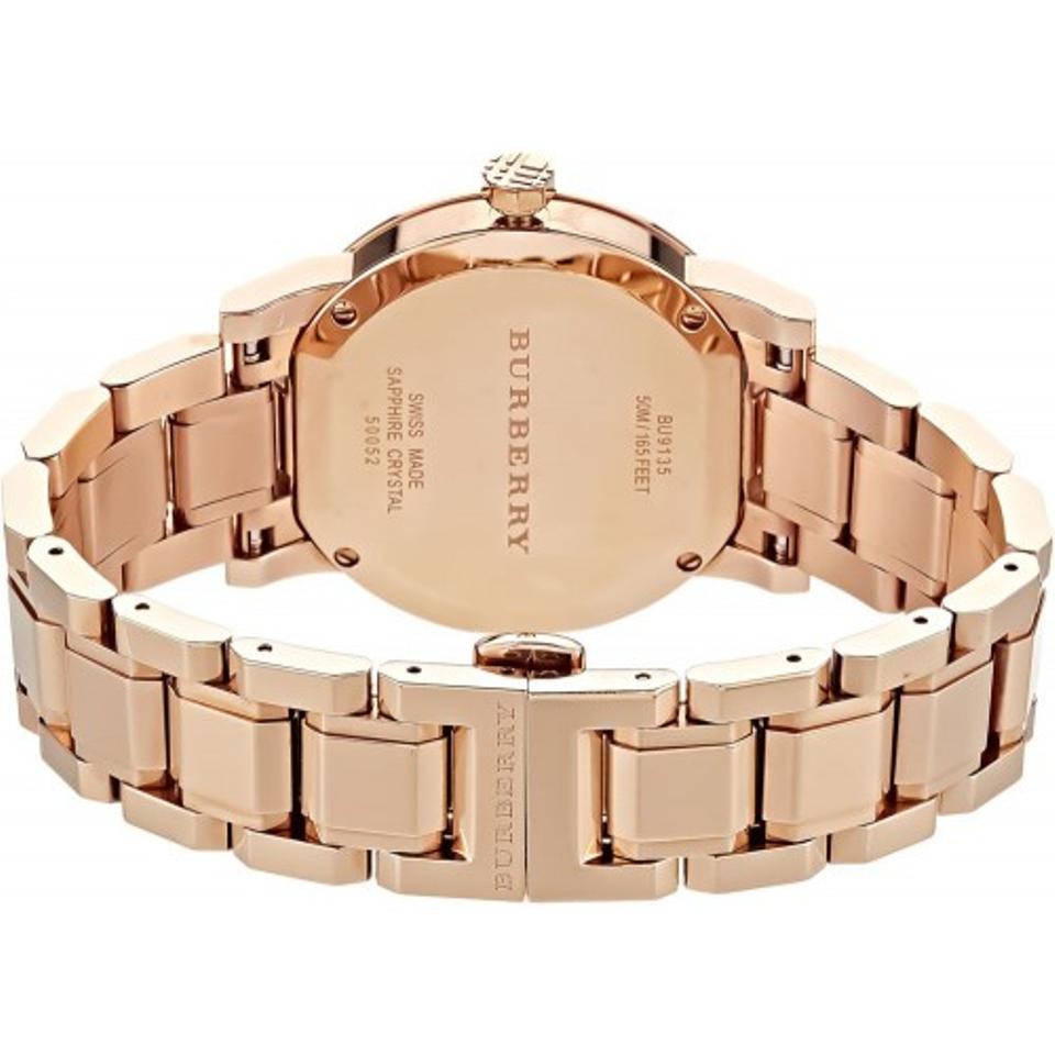 Burberry The City Diamonds Rose Gold Dial Rose Gold Steel Strap Watch for Women - BU9126 Buy Now By Burberry