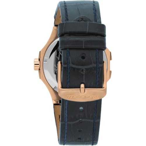 Maserati Potenza 42mm Rose Gold & Blue Dial Blue Leather Strap Watch For Men - R8851108027 Buy Now By Maserati