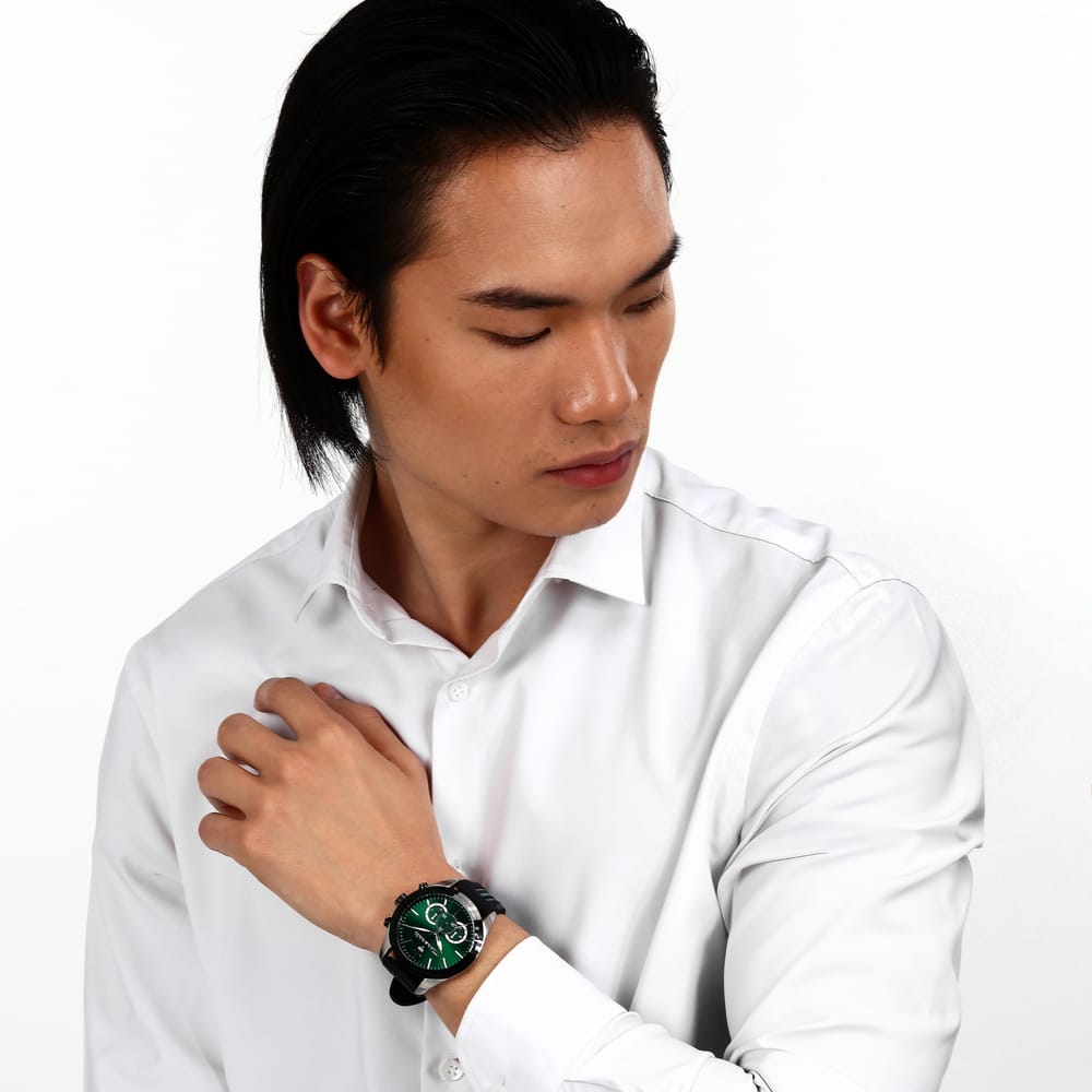 Maserati Traguardo Chronograph Green Dial Black Silicone Strap Watch For Men - R8871612043 Buy Now By Maserati