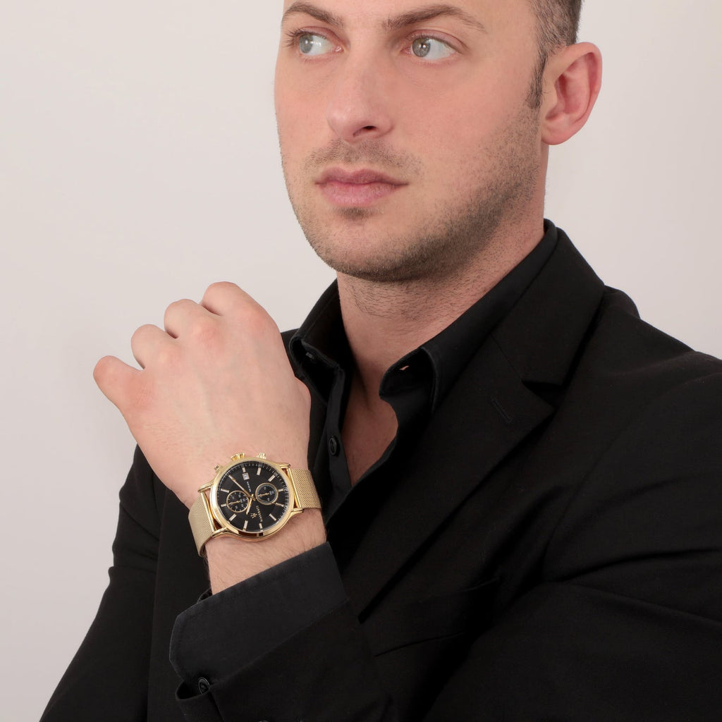 Maserati Epoca 42mm Black Dial Gold Mesh Bracelet Watch For Men - R8873618007 Buy Now By Maserati