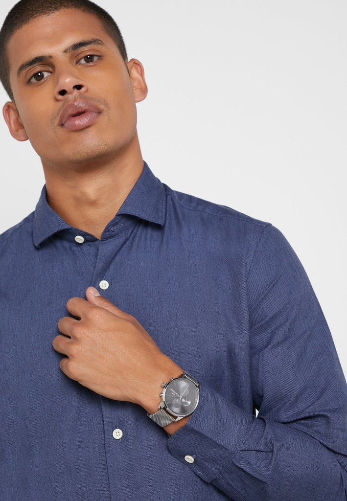 Tommy Hilfiger Chase Quartz Grey Dial Silver Mesh Bracelet Watch For Men - 1791484 Buy Now By Tommy Hilfiger