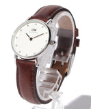 Daniel Wellington Classy Bristol White Dial Brown Leather Strap Watch For Women - DW00100070 Buy Now By Daniel Wellington