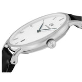 Daniel Wellington Dapper Sheffield White Dial Black Leather Strap Watch For Women - DW00100096 Buy Now By Daniel Wellington