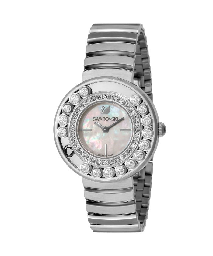 Swarovski Lovely Crystal Mother of Pearl Dial Silver Steel Strap Watch for Women - 1160307 Buy Now By Swarovski