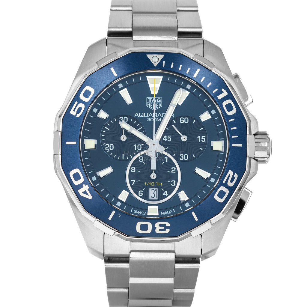 Tag Heuer Aquaracer Blue Dial SIlver Steel Strap Watch for Men - CAY111B.BA0927 Buy Now By Tag Heuer