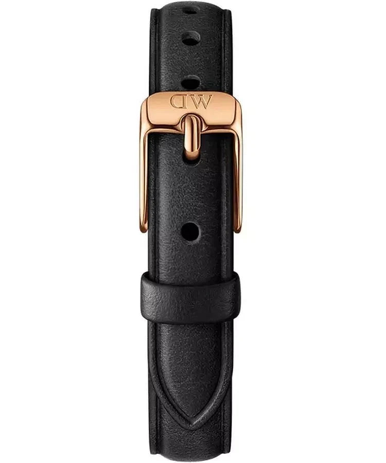 Daniel Wellington Quadro White Dial Black Leather Strap Watch For Women - DW00100434 Buy Now By Daniel Wellington