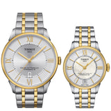 Tissot Chemin Des Tourelles Powermatic 80 Lady Mother of Pearl White Dial Two Tone Steel Strap Watch For Women - T099.207.22.118.00 Buy Now By Tissot
