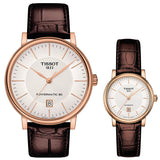 Tissot T Classic Carson Premium White Dial Brown Leather Strap Watch for Women - T122.207.36.031.00 Buy Now By Tissot