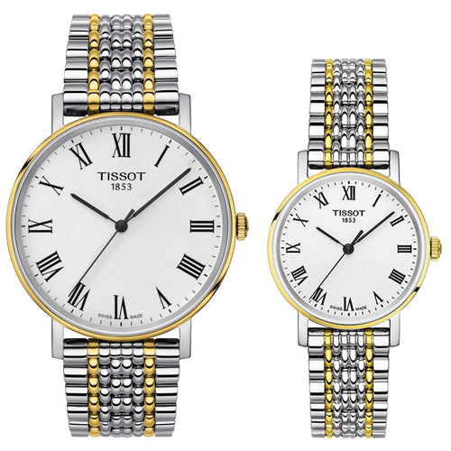 Tissot Everytime Medium White Dial Two Tone Mesh Bracelet Watch For Men - T109.410.22.033.00 Buy Now By Tissot