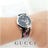 Gucci Le Marche Des Merveilles Black Dial Black Leather Strap Unisex Watch - YA1264007 Buy Now By Gucci