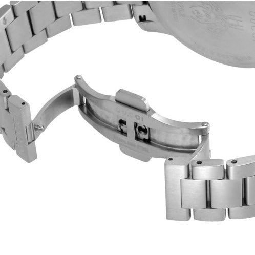 Gucci G-Timeless Chronograph Black Dial Silver Steel Strap Watch For Men - YA126267 Buy Now By Gucci