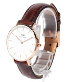 Daniel Wellington Classic Petite Bristol White Dial Brown Leather Strap Watch For Women - DW00100171 Buy Now By Daniel Wellington