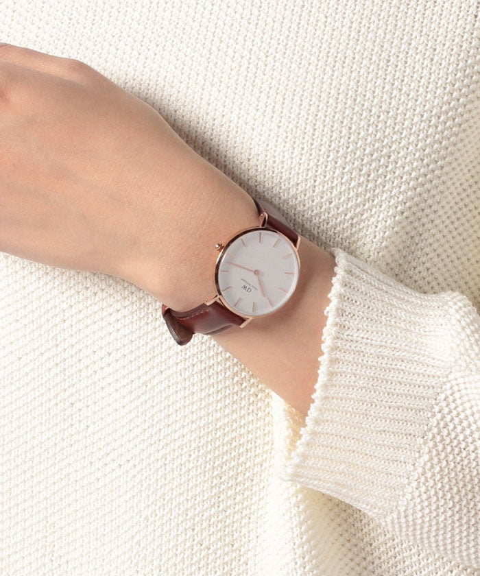 Daniel Wellington Petite St Mawes White Dial Brown Leather Strap Watch For Women - DW00100175 Buy Now By Daniel Wellington