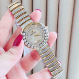 Swarovski Lovely Crystals Mother of Pearl Dial Two Tone Steel Strap Watch for Women - 1187022 Buy Now By Swarovski
