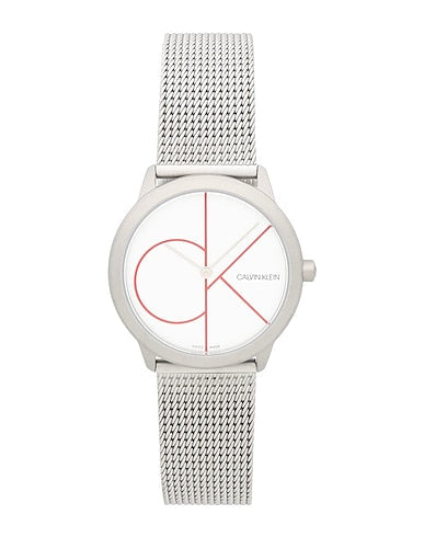 Calvin Klein Minimal White Dial Silver Mesh Bracelet Watch for Men - K3M51152 Buy Now By Calvin Klein