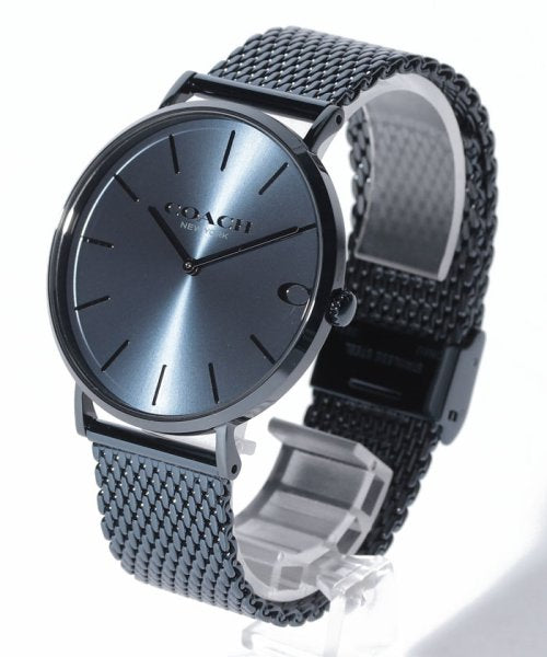 Coach Charles Blue Dial Blue Mesh Bracelet Watch for Men - 14602146 Buy Now By Coach