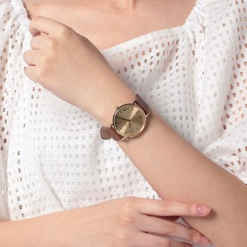 Coach Perry Gold Dial Brown Leather Strap Watch for Women - 14503331 Buy Now By Coach