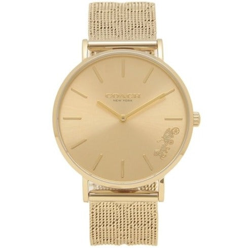Coach Perry Gold Dial Gold Mesh Bracelet Watch for Women - 14503342 Buy Now By Coach