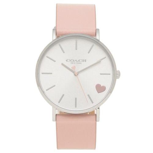 Coach Perry Silver Dial Pink Leather Strap Watch for Women - 14503516 Buy Now By Coach
