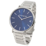 Coach Charles Blue Dial Silver Steel Strap Watch for Men - 14602429 Buy Now By Coach