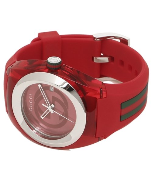Gucci Sync XXL Quartz Red Dial Red Rubber Strap Unisex Watch - YA137103 Buy Now By Gucci