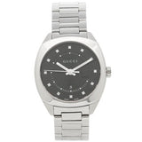 Gucci GG2570 Diamonds Black Dial Silver Steel Strap Watch For Women - YA142404 Buy Now By Gucci