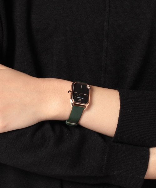 Emporio Armani Gioia Analog Black Mother of Pearl Dial Green Leather Strap Watch For Women - AR11149 Buy Now By Emporio Armani