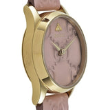 Gucci G Timeless Quartz Pink Dial Pink Leather Strap Watch For Women - YA1265005 Buy Now By Gucci