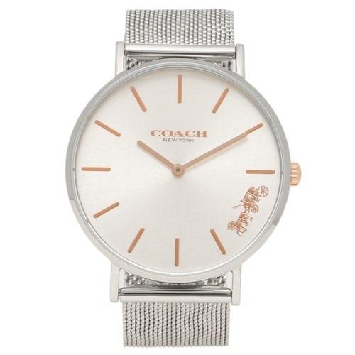 Coach Perry White Dial Silver Mesh Bracelet Watch for Women - 14503124 Buy Now By Coach