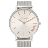 Coach Perry White Dial Silver Mesh Bracelet Watch for Women - 14503124 Buy Now By Coach