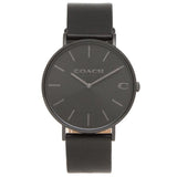 Coach Charles Black Dial Black Leather Strap Watch for Men - 14602434 Buy Now By Coach