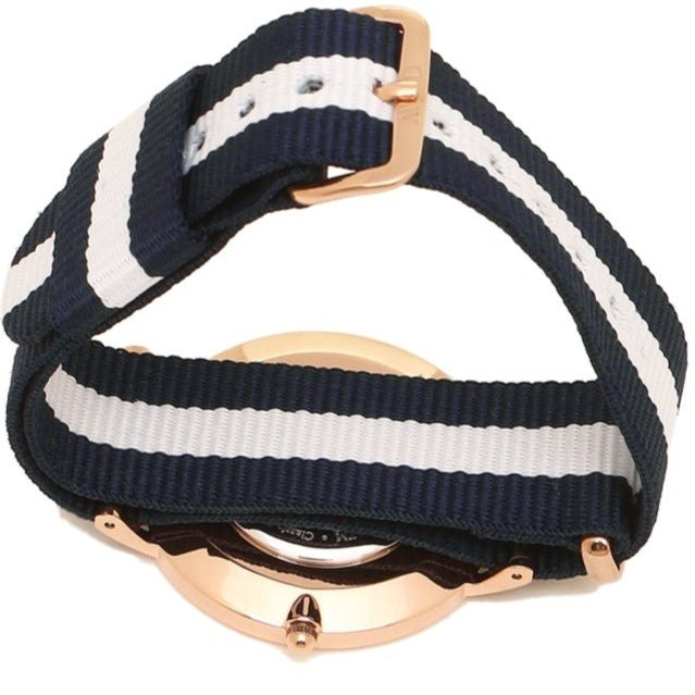 Daniel Wellington Classic Glasgow White Dial Two Tone NATO Strap Watch For Women - DW00100031 Buy Now By Daniel Wellington