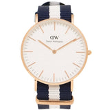 Daniel Wellington Classic Glasgow White Dial Two Tone NATO Strap Watch For Women - DW00100031 Buy Now By Daniel Wellington