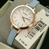 Fossil Classic White Dial Blue Leather Strap Watch for Women - BQ3327 Buy Now By Fossil