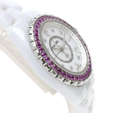 Chanel J12 Quartz Diamonds Mother of Pearl White Dial White Steel Strap Watch for Women - J12 H3243 Buy Now By Chanel