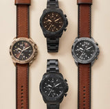 Fossil Bronson Chronograph Grey Dial Brown Leather Strap Watch for Men - FS5855 Buy Now By Fossil