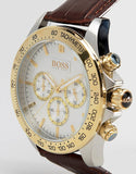Hugo Boss Ikon White Dial Brown Leather Strap Watch for Men - 1513174 Buy Now By Hugo Boss