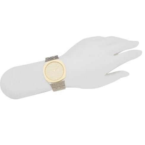 Gucci 25H Quartz Gold Dial Silver Steel Strap Watch for Women - YA163403 Buy Now By Gucci