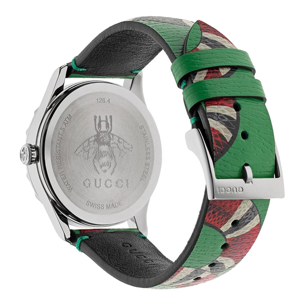 Gucci G Timeless Le Marche Des Merveilles Green Dial Green Leather Strap Watch for Women - YA1264081 Buy Now By Gucci