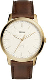 Fossil The Minimalist White Dial Brown Leather Strap Watch for Men - FS5397 Buy Now By Fossil