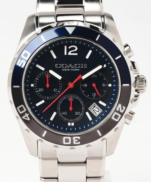 Coach Kent Chronograph Blue Dial Silver Steel Strap Watch for Men - 14602555 Buy Now By Coach