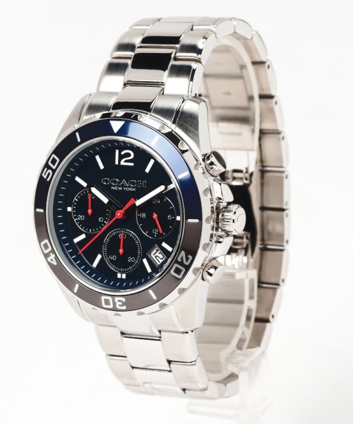 Coach Kent Chronograph Blue Dial Silver Steel Strap Watch for Men - 14602555 Buy Now By Coach