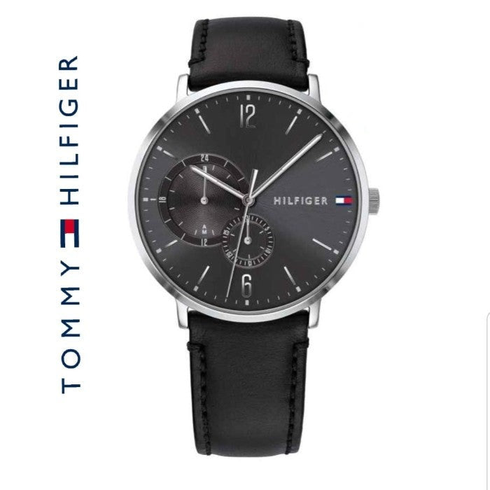 Tommy Hilfiger Brooklyn Black Dial Black Leather Strap Watch for Men - 1791509 Buy Now By Tommy Hilfiger
