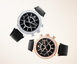 Swarovski Citra Sphere Chronograph Black Dial Black Leather Strap Watch for Women - 5055209 Buy Now By Swarovski