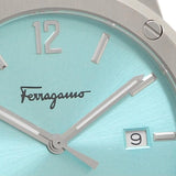 Salvatore Ferragamo F-80 Classic Tiffany Blue Dial Silver Steel Strap Watch for Men - SFDT02323 Buy Now By Salvatore Ferragamo