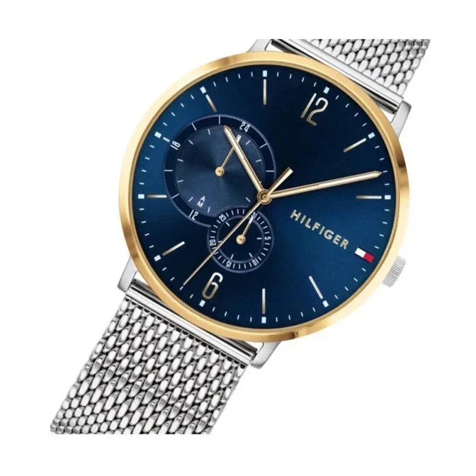 Tommy Hilfiger Brooklyn Quartz Blue Dial Silver Mesh Bracelet Watch for Men - 1791505 Buy Now By Tommy Hilfiger