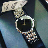 Movado Classic Quartz Black Dial Silver Steel Strap Watch for Men - 0606337 Buy Now By Movado